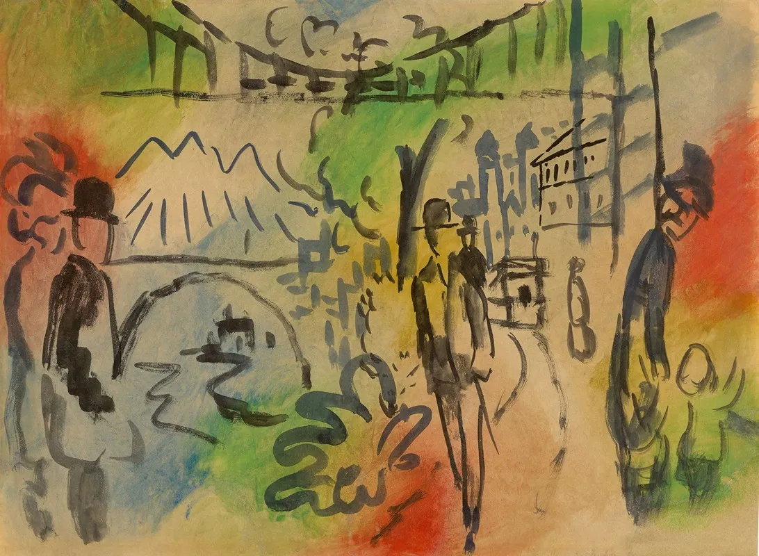 Uferpromenade by August Macke - Canvas Print