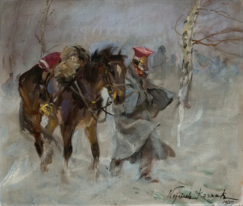 Uhlan Leading A Horse