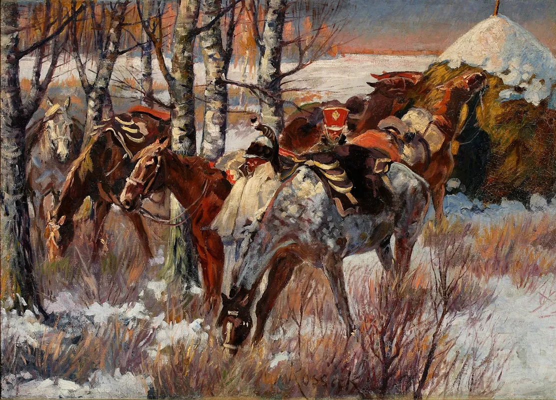 Uhlans Stopever In The Snow