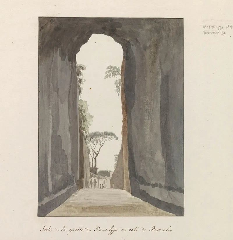 Uitgang Van Grot Crypta Neapolitana Of Grotta Di Posillipo Aan De Kust Van Pozzuoli
