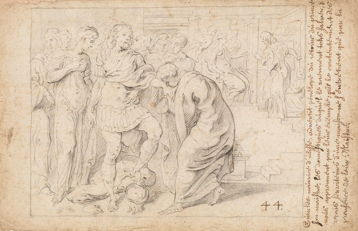 Ulysses Receives The Homage Of The Loyal Serving Women by Theodoor van Thulden - Canvas Print