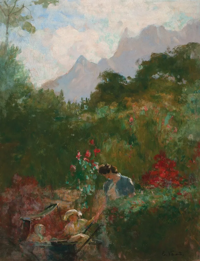 Um Ninho by Eliseu Visconti - Canvas Print