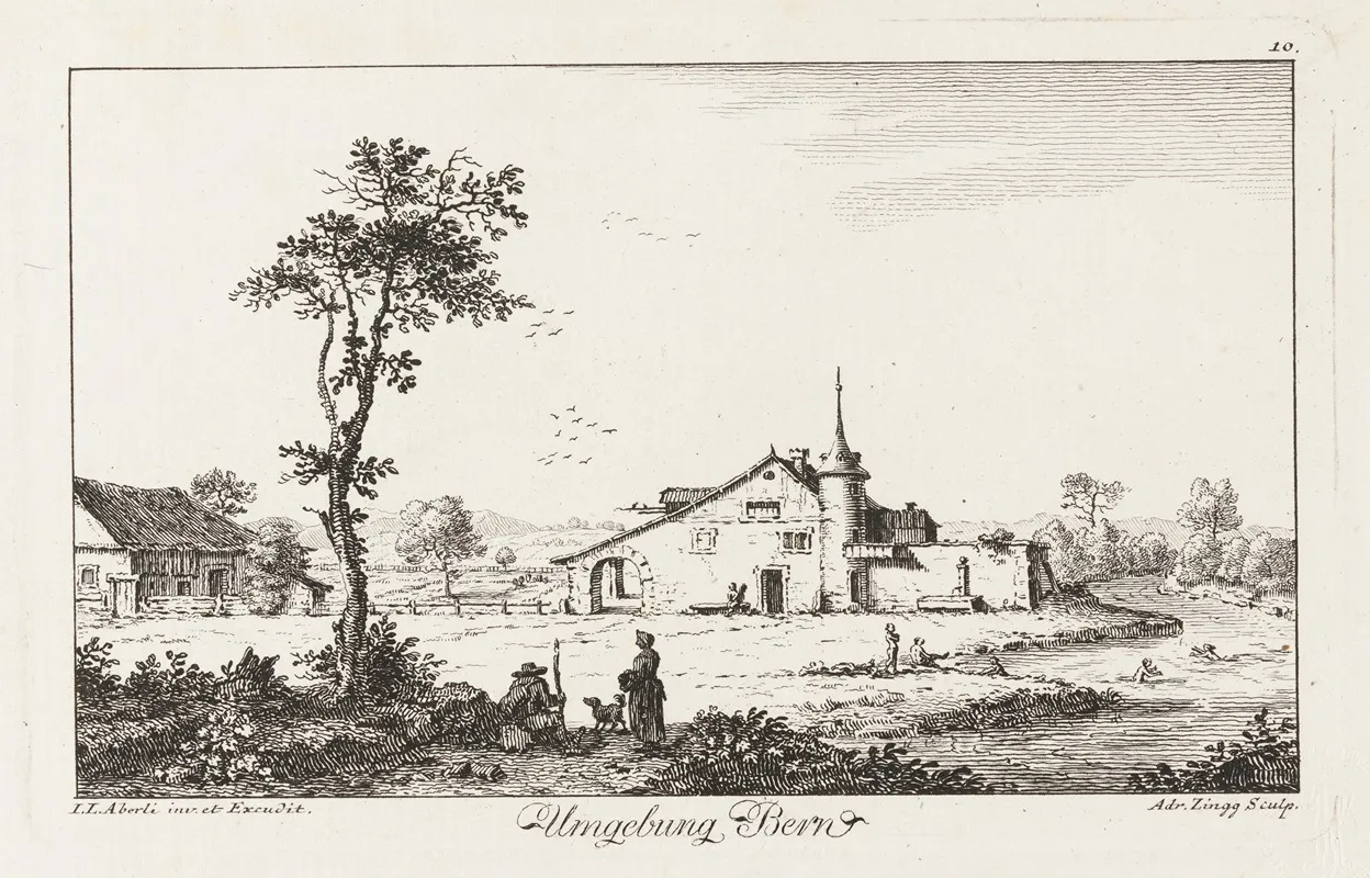 Umgebung Bern Landschaft Mit Bauernhaus