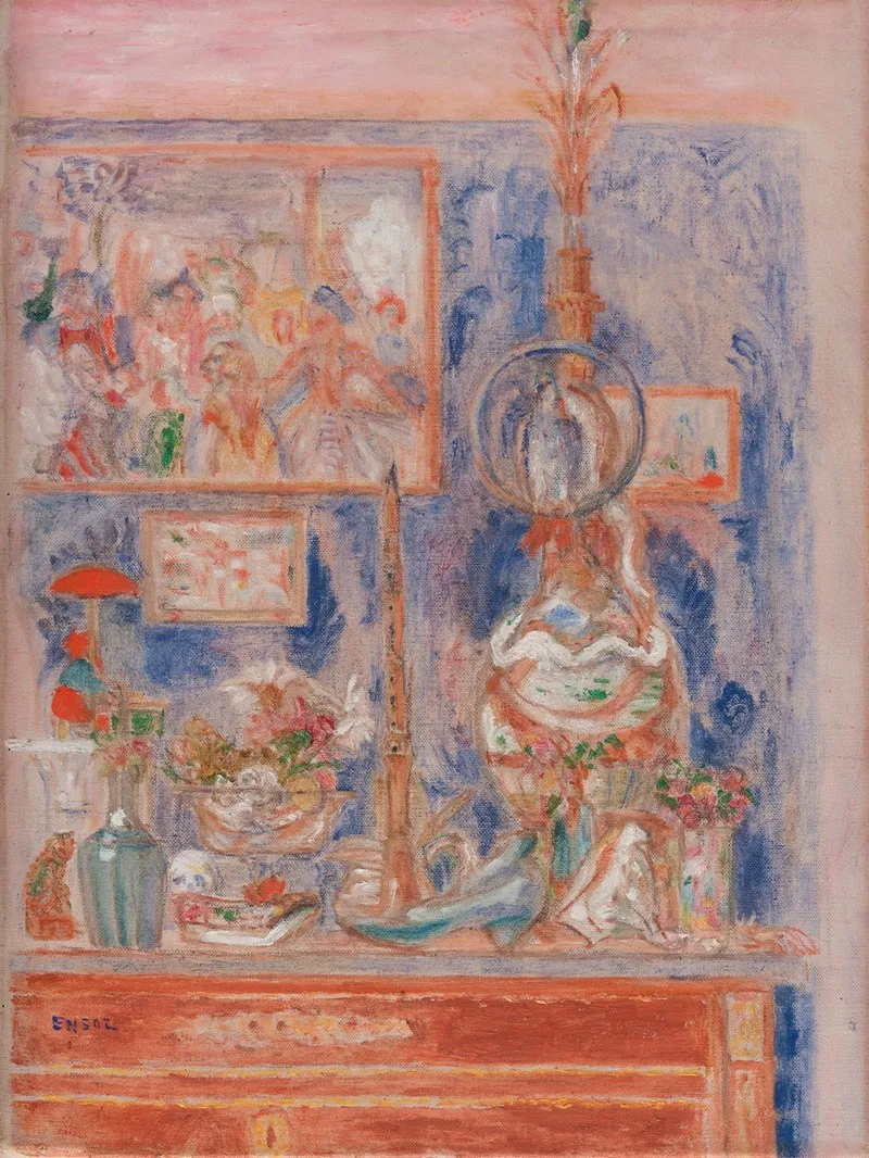Un Bon Coin Chez Moi by James Ensor - Canvas Print