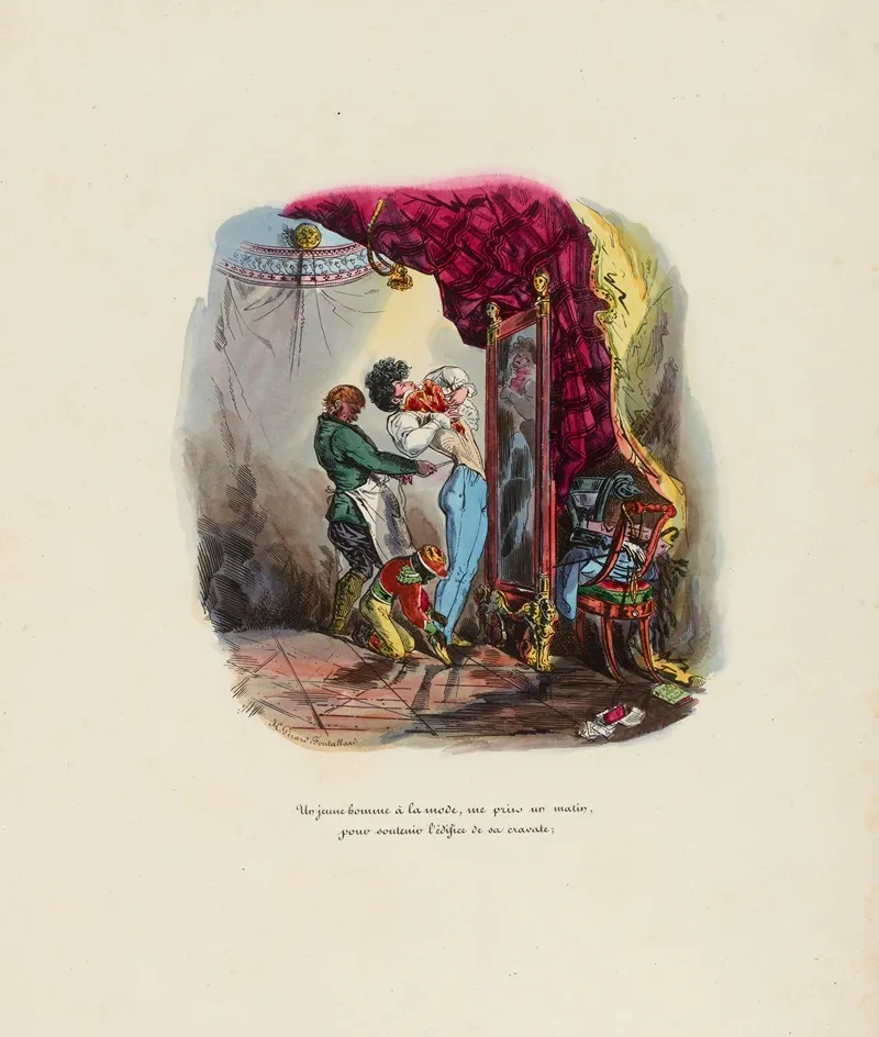 Un Jeune Homme A La Mode Me Prit Un Matin by Henri-Gérard Fontallard - Canvas Print