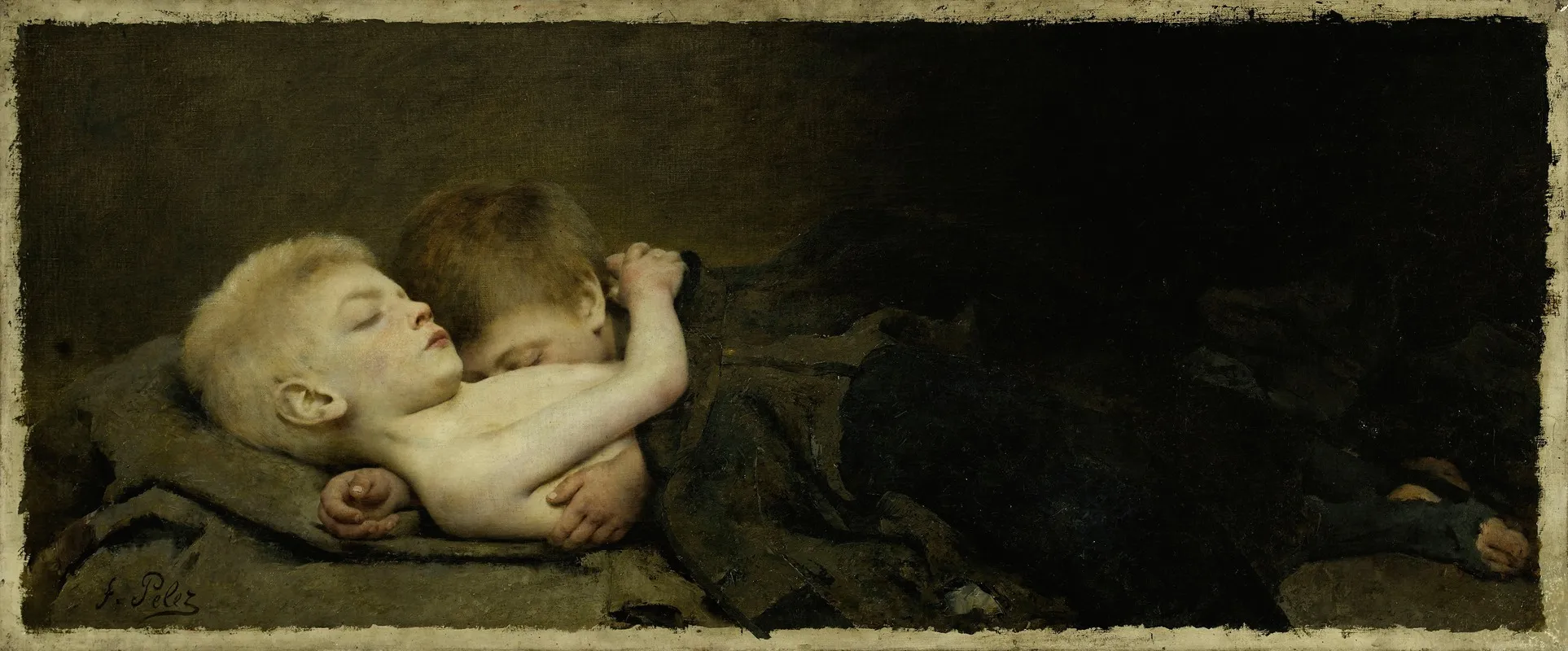 Un Nid De Misere by Fernand Pelez - Canvas Print