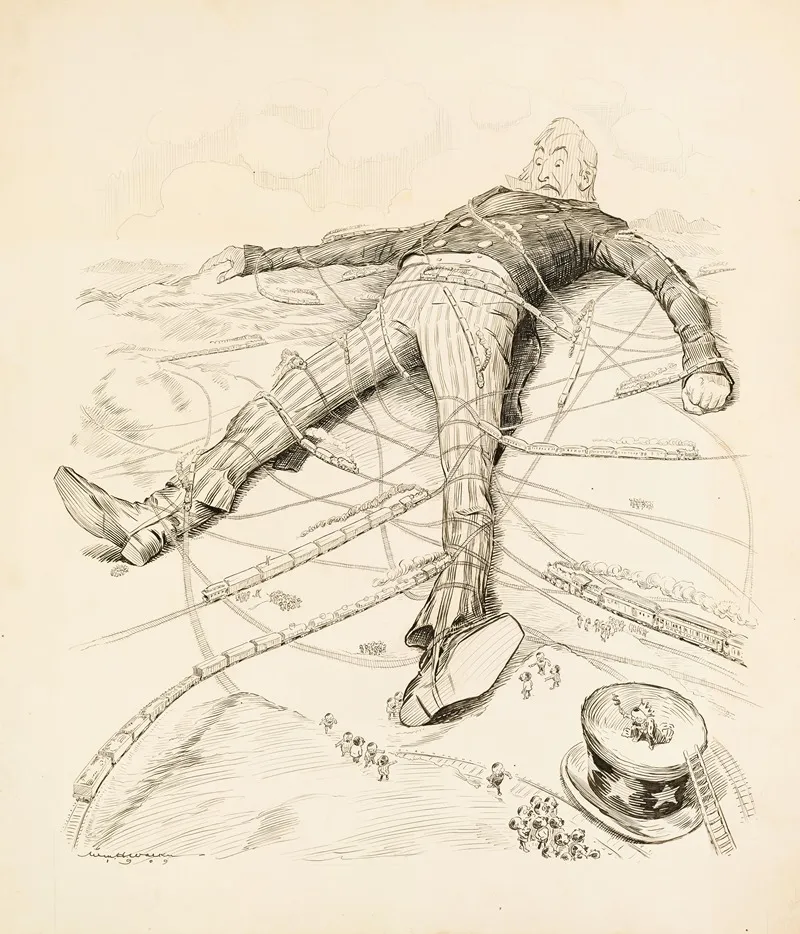 Uncle Gulliver And The Harriputians by William Henry Walker - Canvas Print