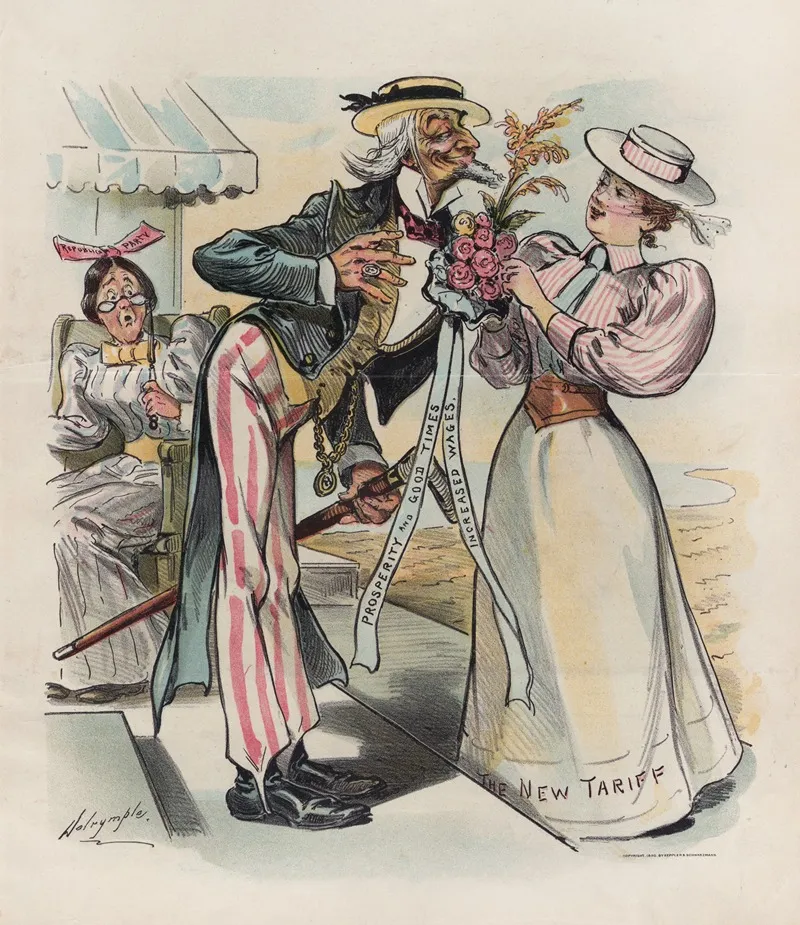 Uncle Sams Summer Girl For 95 by Louis Dalrymple - Canvas Print
