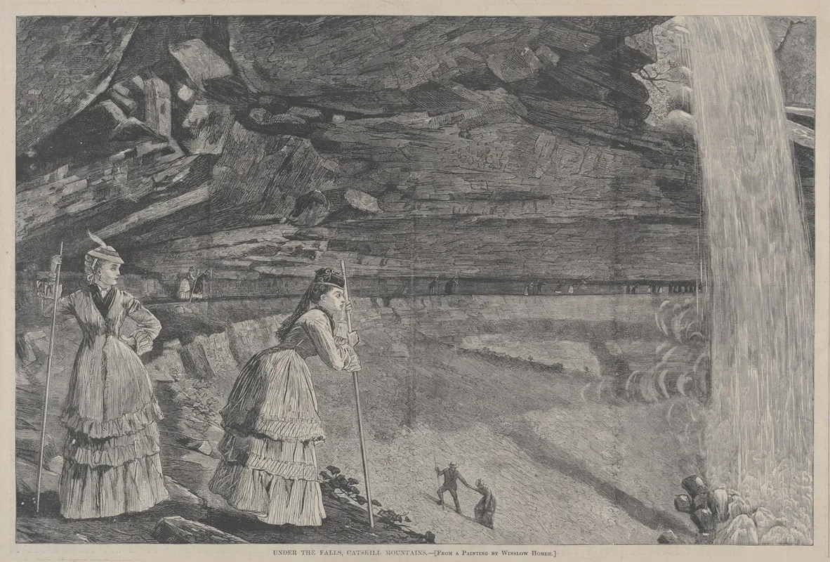 Under The Falls Catskill Mountains From A Painting By Winslow Homer