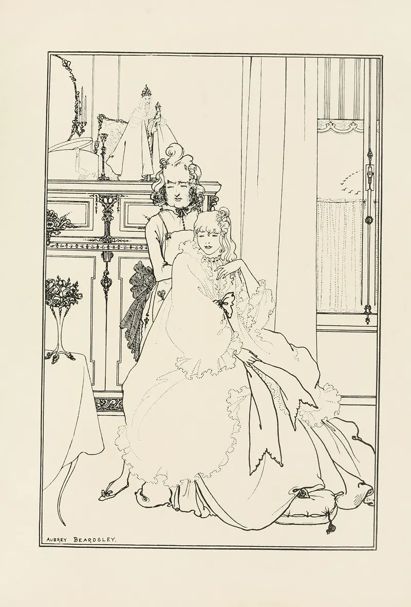 Under The Hill Pl 08 by Aubrey Vincent Beardsley - Canvas Print