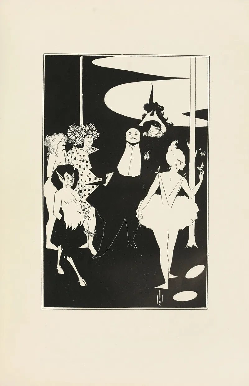 Under The Hill Pl 11 by Aubrey Vincent Beardsley - Canvas Print