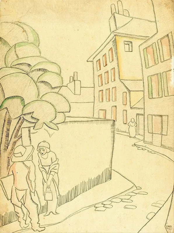 Une Rue A Montmartre by Juan Gris - Canvas Print