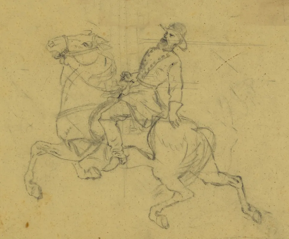 Unidentified Officer On Horseback