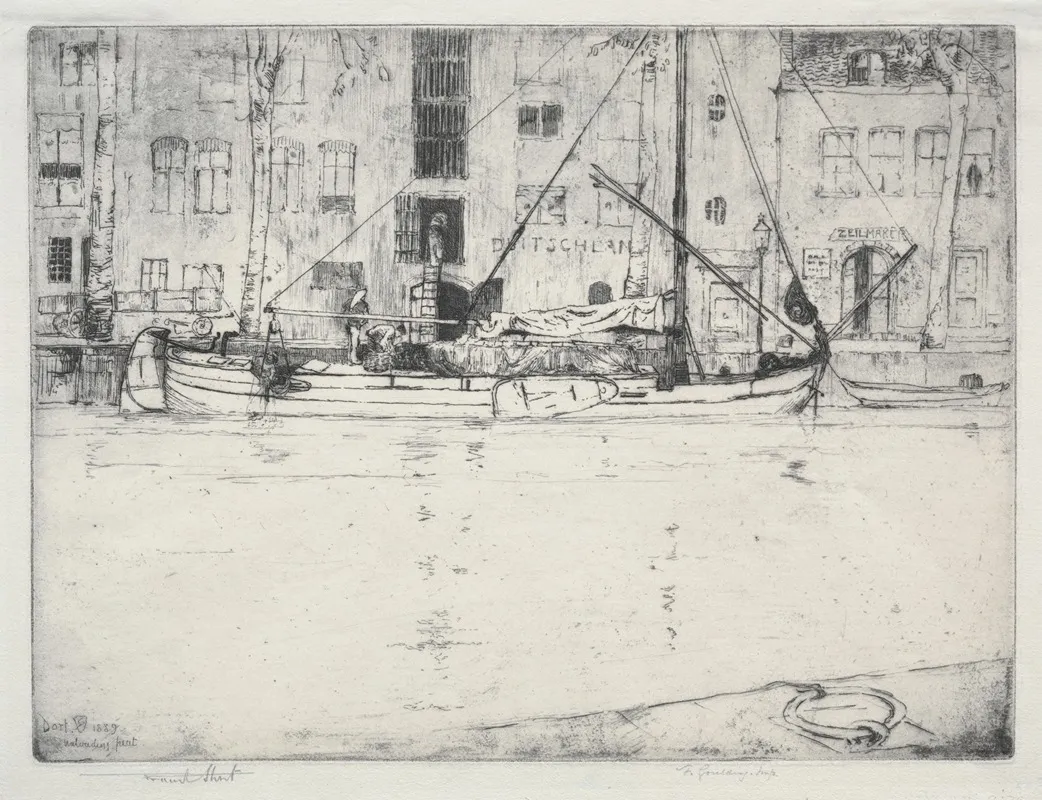 Unloading Peat by Sir Frank Short - Canvas Print