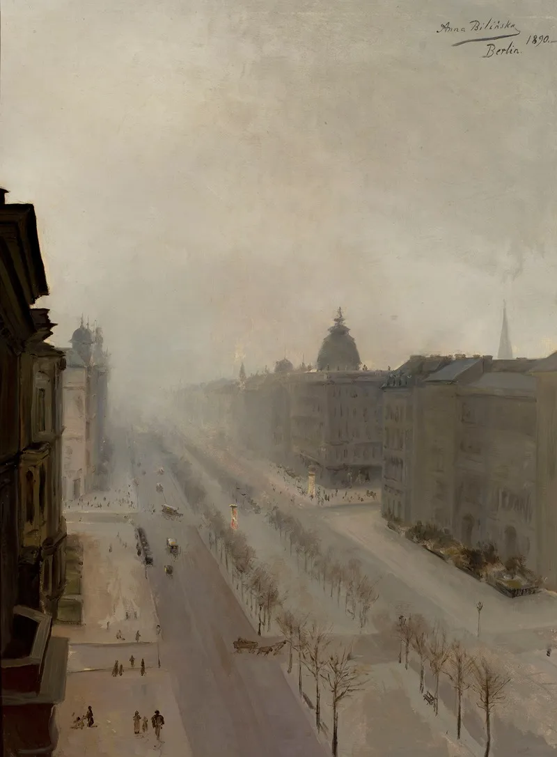 Unter Den Linden Street In Berlin by Anna Bilińska-Bohdanowicz - Canvas Print
