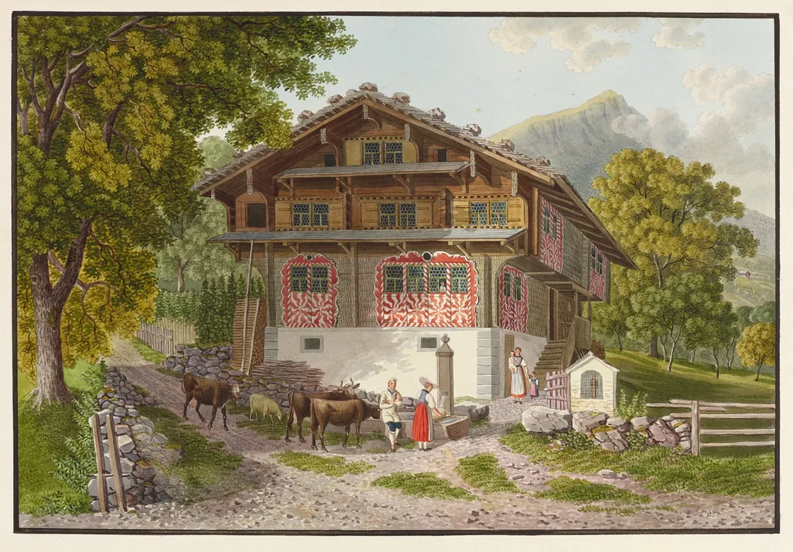 Unterwaldner Bauernhaus by David Alois Schmid - Canvas Print