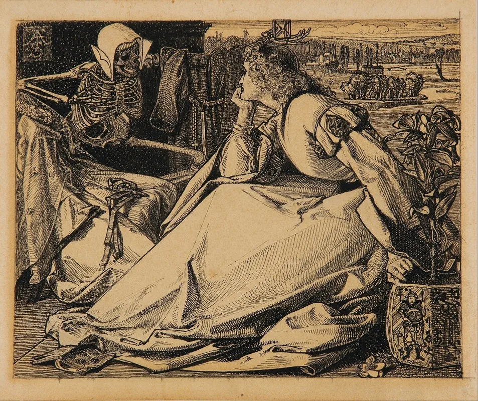 Until Her Death Preparatory Drawing For Good Words