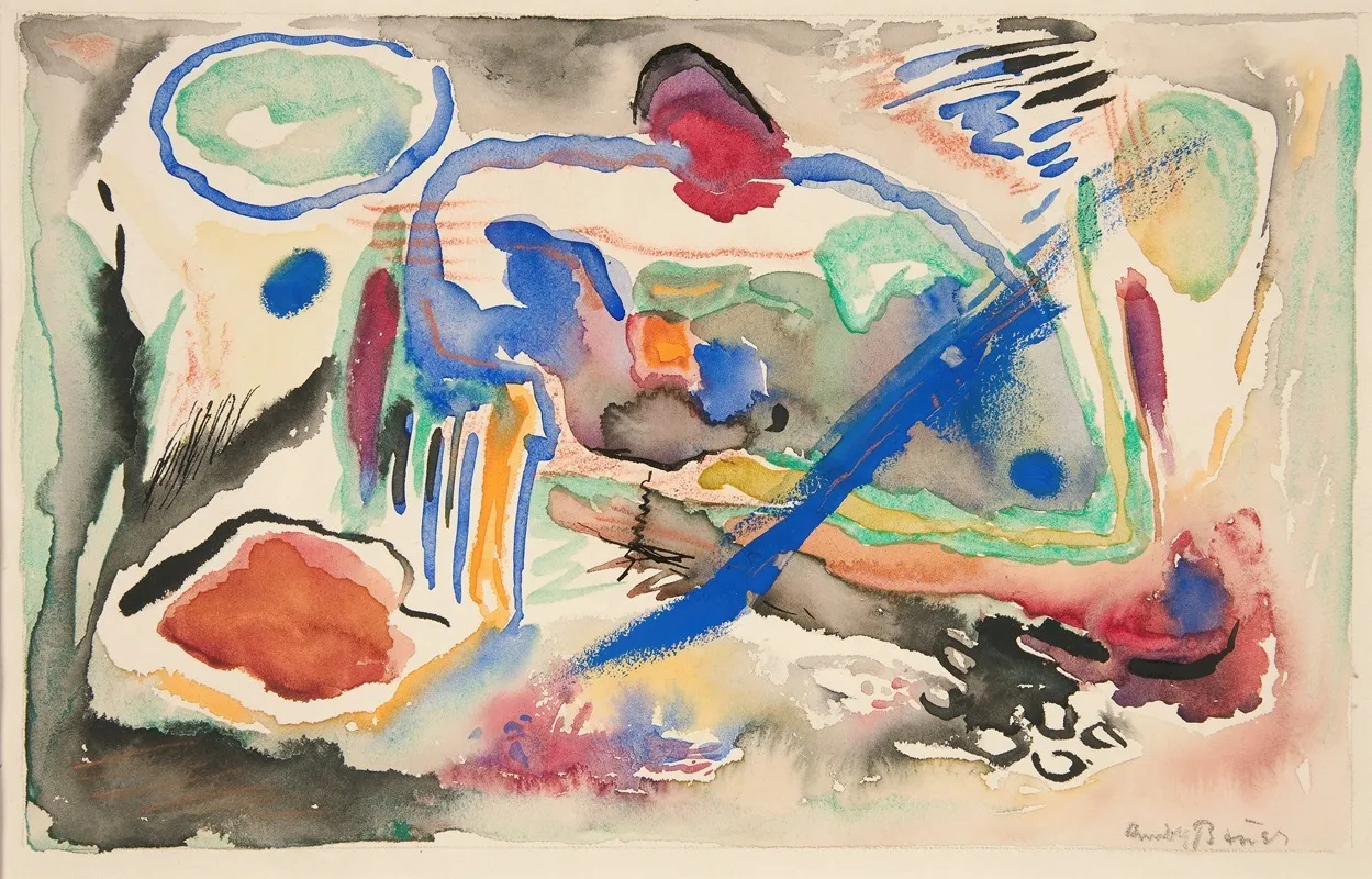 Untitled 42 by Rudolf Bauer - Canvas Print