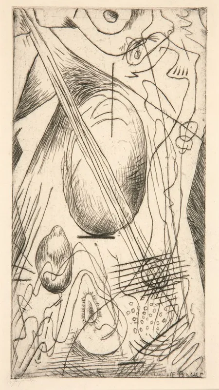 Untitled 93 by Rudolf Bauer - Canvas Print