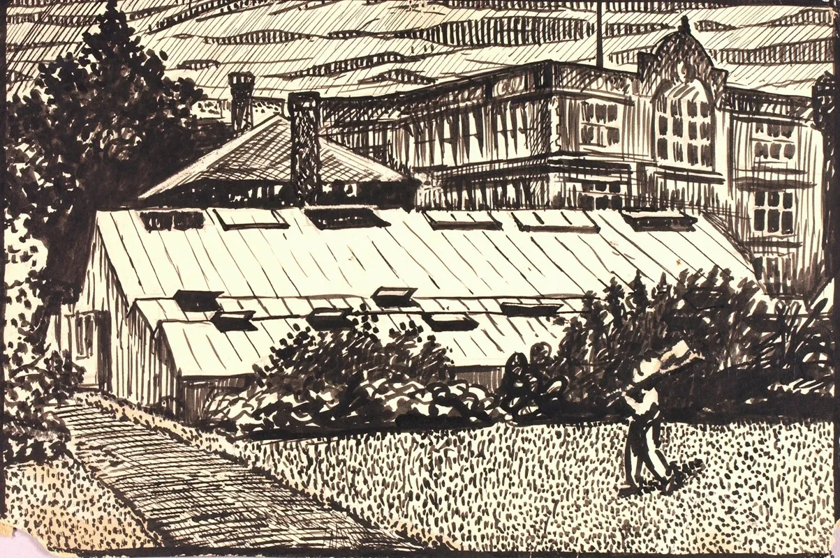 Untitled Figure And Buildings by Henry Lyman Saÿen - Canvas Print