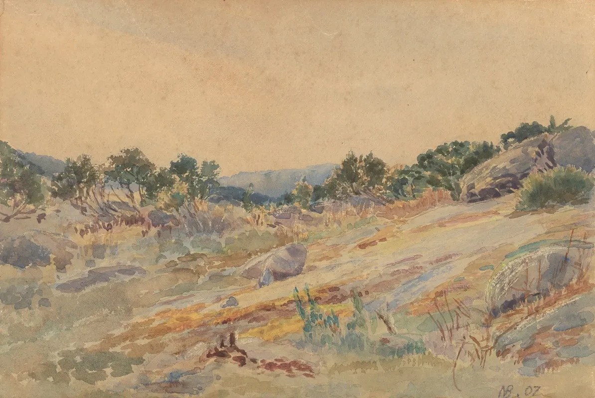 Untitled Landscape 12 by Edward Barraud - Canvas Print