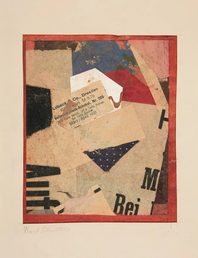 Untitled Lobeck Co Dresden by Kurt Schwitters - Canvas Print