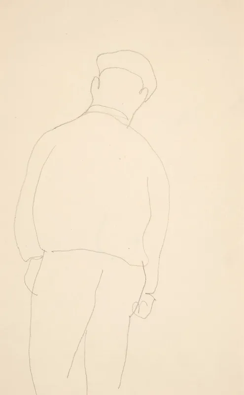 Untitled Man Seen From Back by Charles Demuth - Canvas Print
