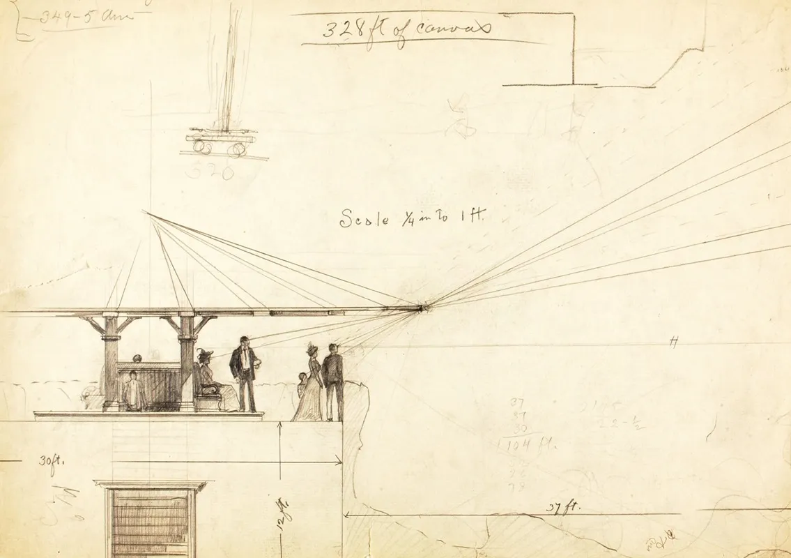 Untitled Perspective Sketch by Louis Schaettle - Canvas Print