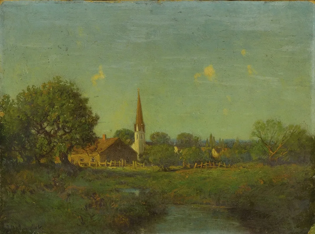 Untitled Pioneer Church by Julian Onderdonk - Canvas Print