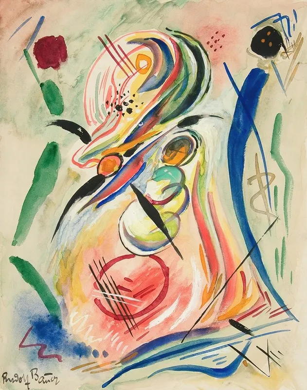 Untitled Sea Forms by Rudolf Bauer - Canvas Print