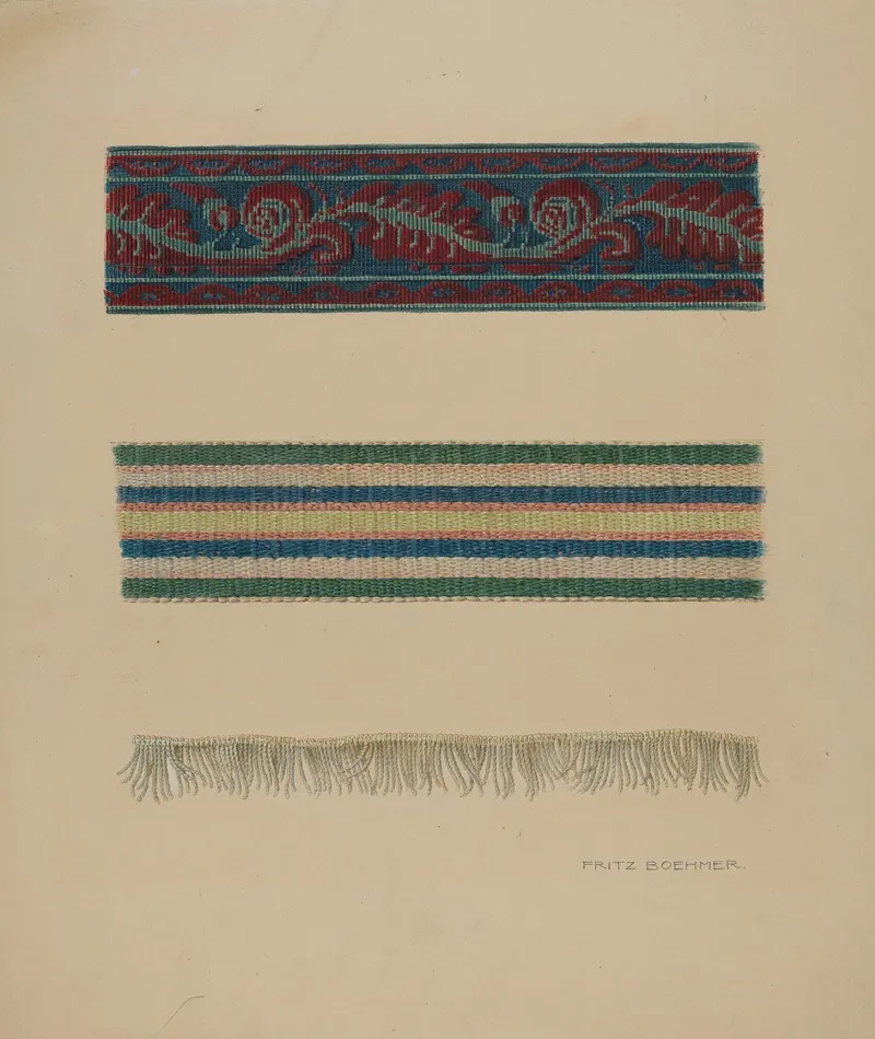Upholstery Trim by Fritz Boehmer - Canvas Print
