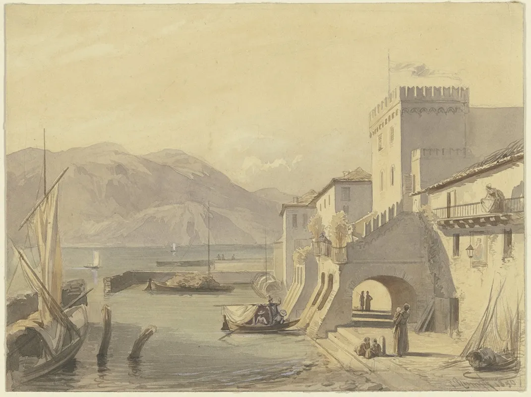 Upper Italian Port by Philipp Rumpf - Canvas Print