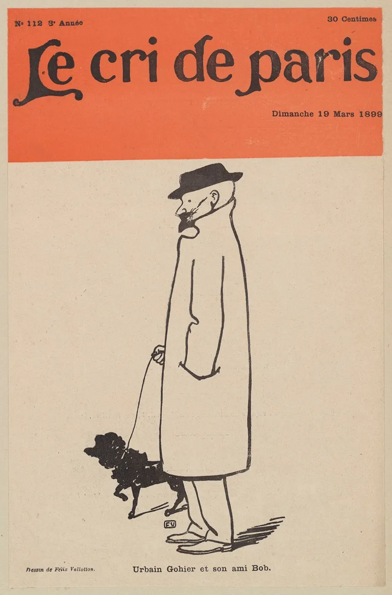 Urbain Gohier Et Son Ami Bob by Félix Vallotton - Canvas Print