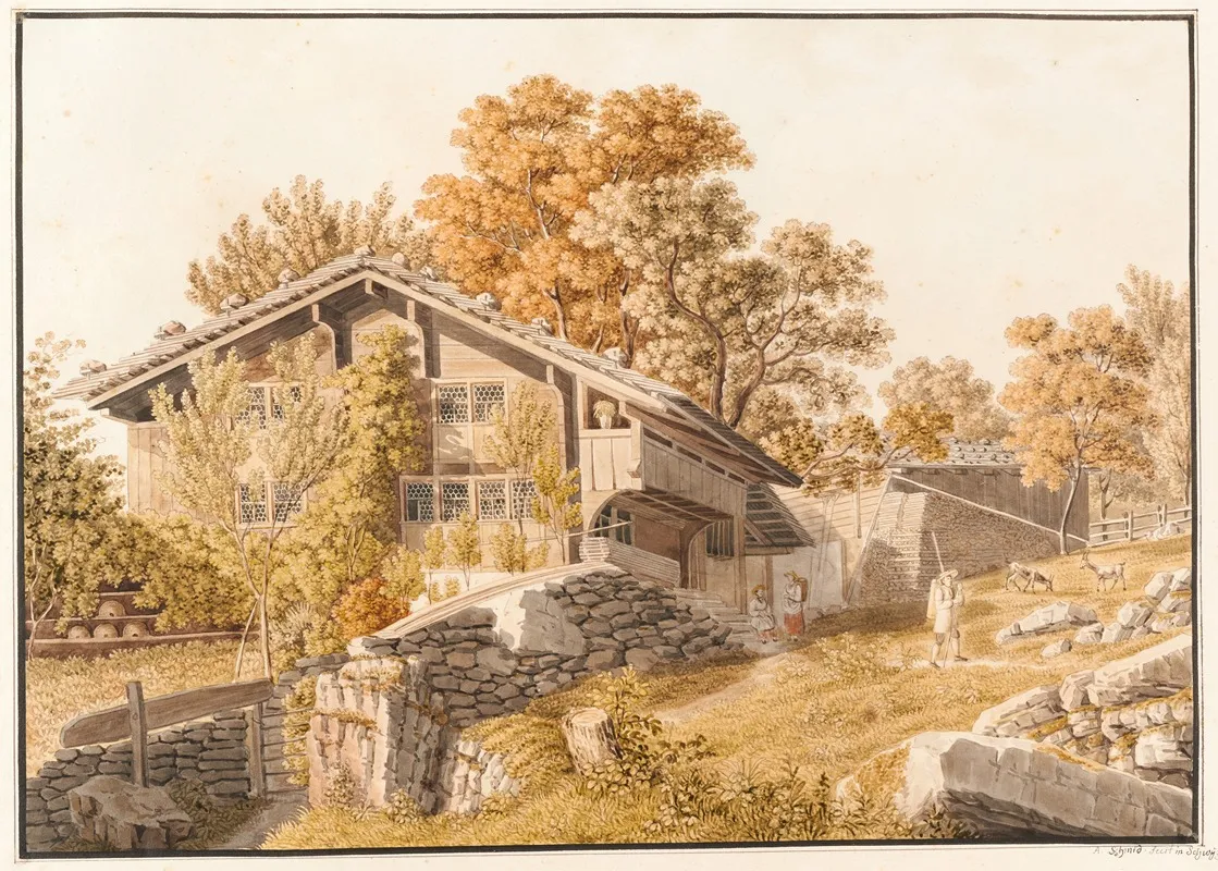 Urner Bauernhaus by David Alois Schmid - Canvas Print