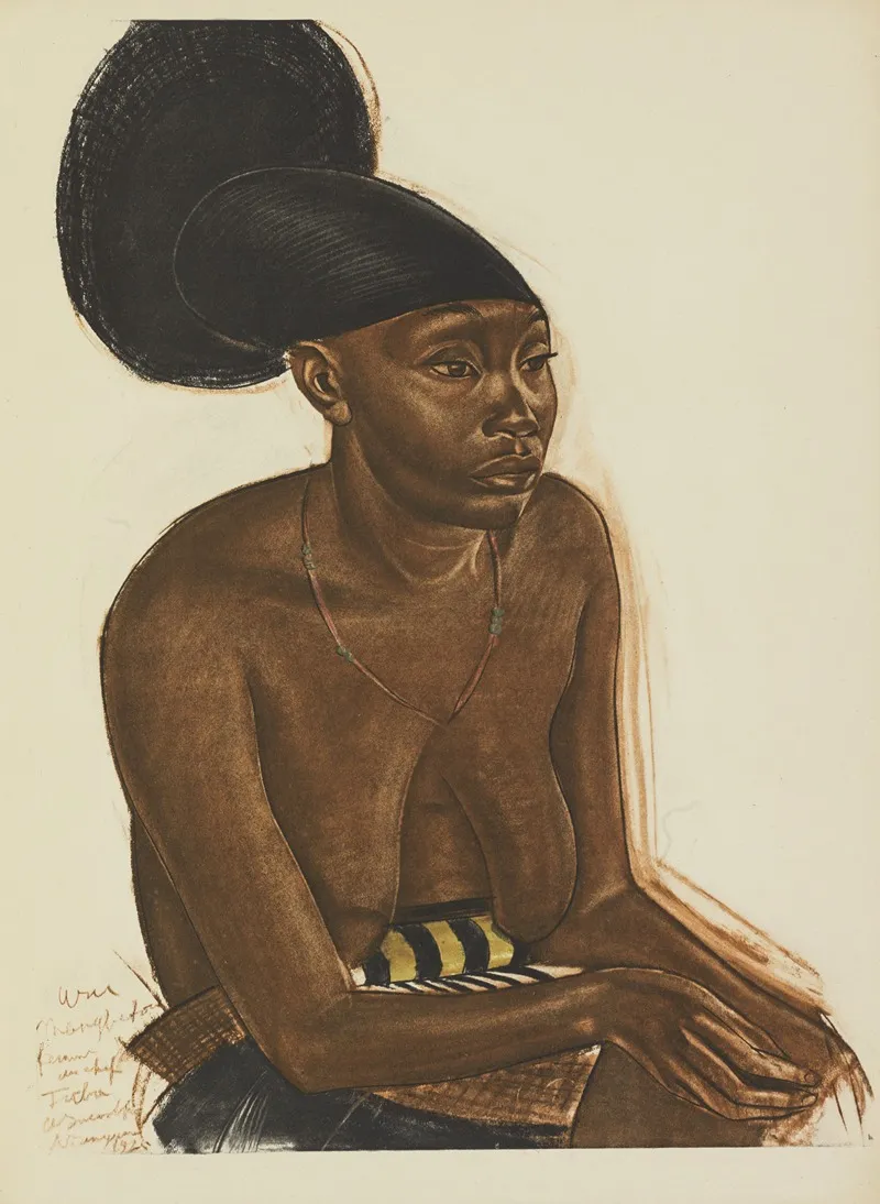 Uru La Mangbetou Niangara by Alexandre Jacovleff - Canvas Print