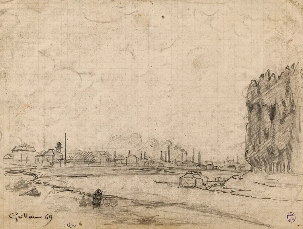 Usines Les Forges A Ivry by Armand Guillaumin - Canvas Print