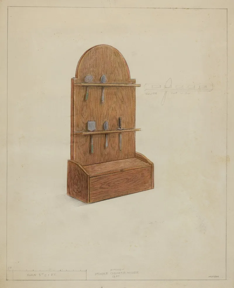 Utensil Holder by Franklin C. Moyan - Canvas Print