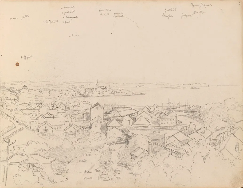 Utsikt Over Larvik 2 by Hans Gude - Canvas Print