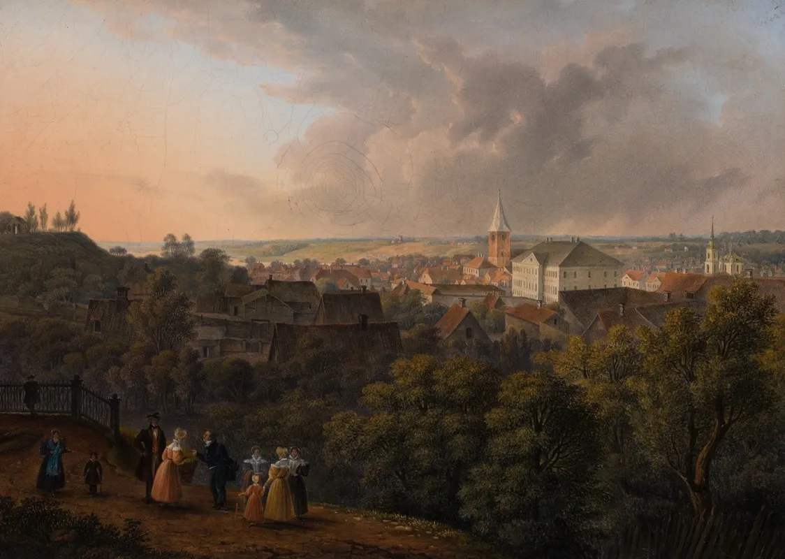 Vaade Tartu Toomemaelt by Georg Friedrich Schlater - Canvas Print