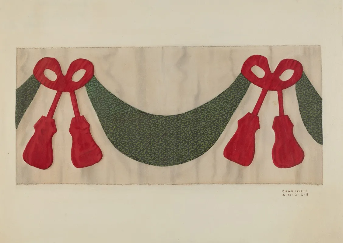 Valance For Tester by Charlotte Angus - Canvas Print