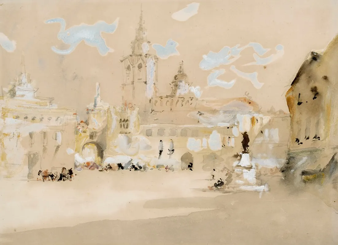 Valencia Spain by Hercules Brabazon Brabazon - Canvas Print