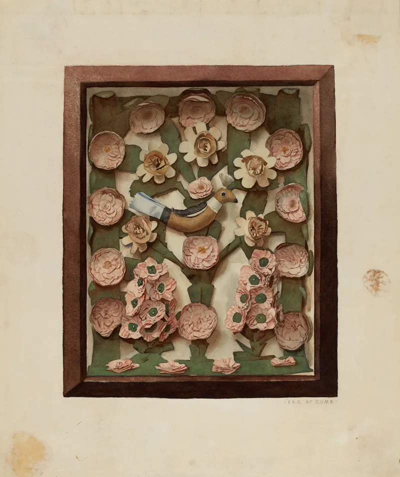 Valentine In Shadow Box by Inez McCombs - Canvas Print
