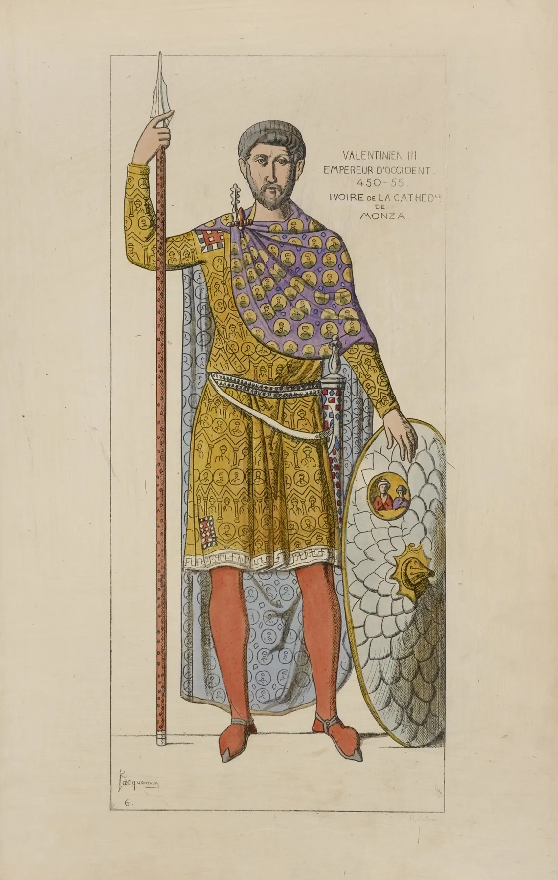Valentinien Iii Empereur Doccident 450 55 Ivoire De La Cathedrale De Monza