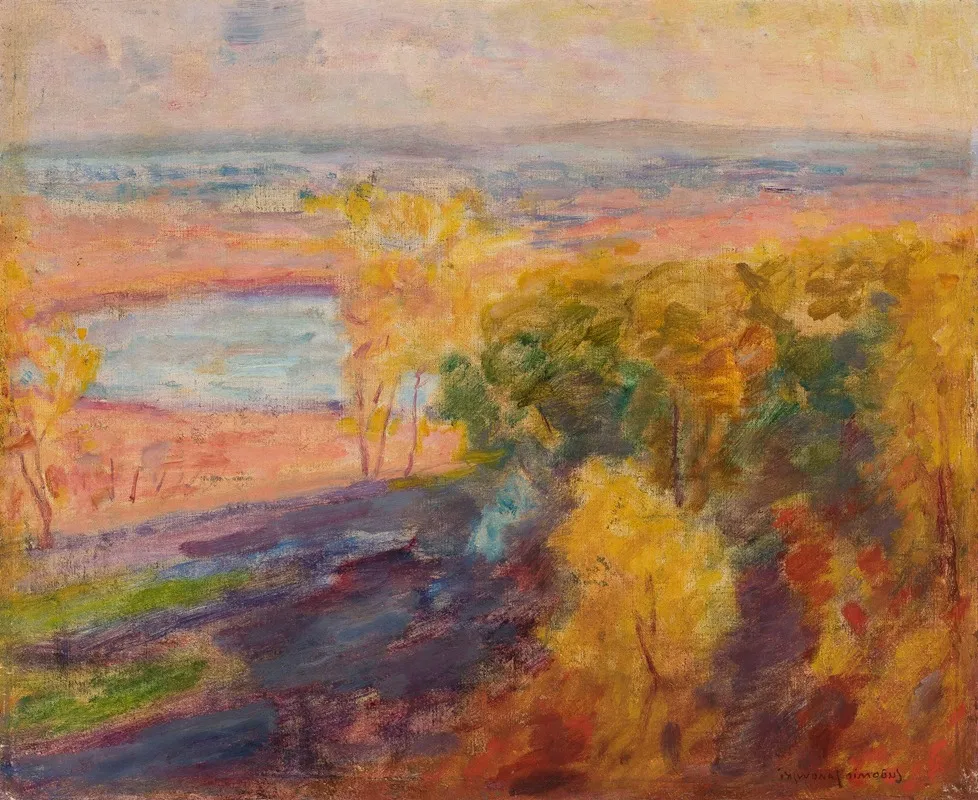 Valley Of The Pilica River by Ludomir Janowski - Canvas Print
