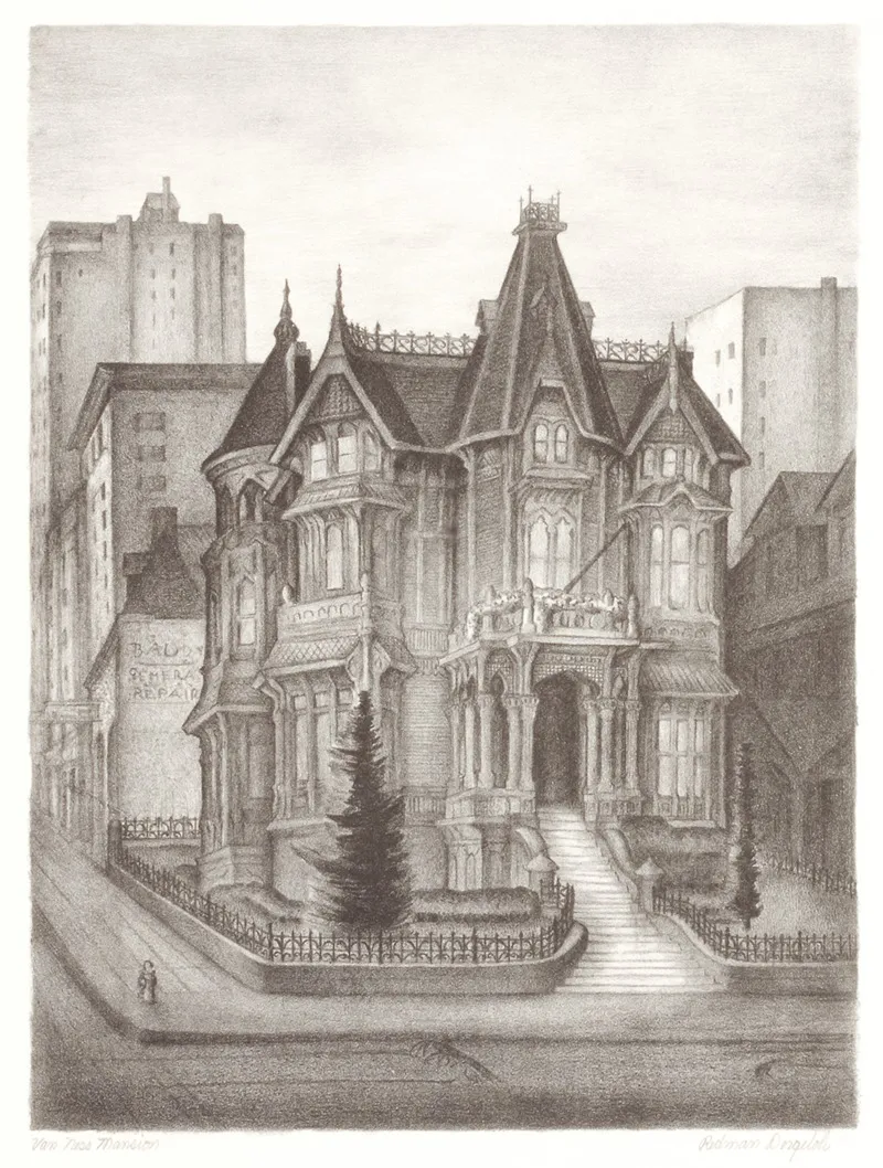 Van Ness Mansion by Marguerite Redman Dorgeloh - Canvas Print