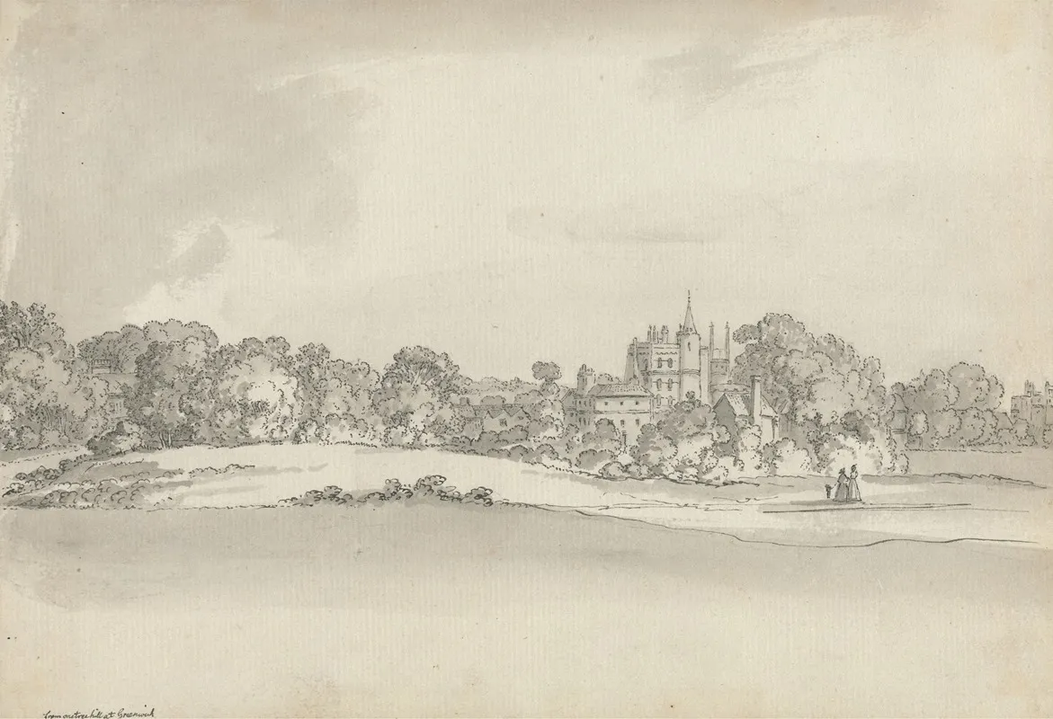 Vanbrugh Castle Greenwich by Samuel Hieronymus Grimm - Canvas Print
