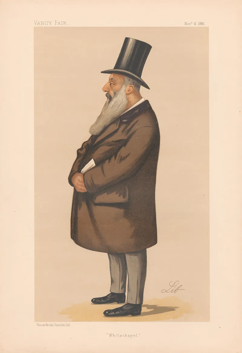 Vanity Fair Bankers And Financiers White Chapel Mr Samuel Montagu 6 November 1886 by Liborio Prosperi - Canvas Print