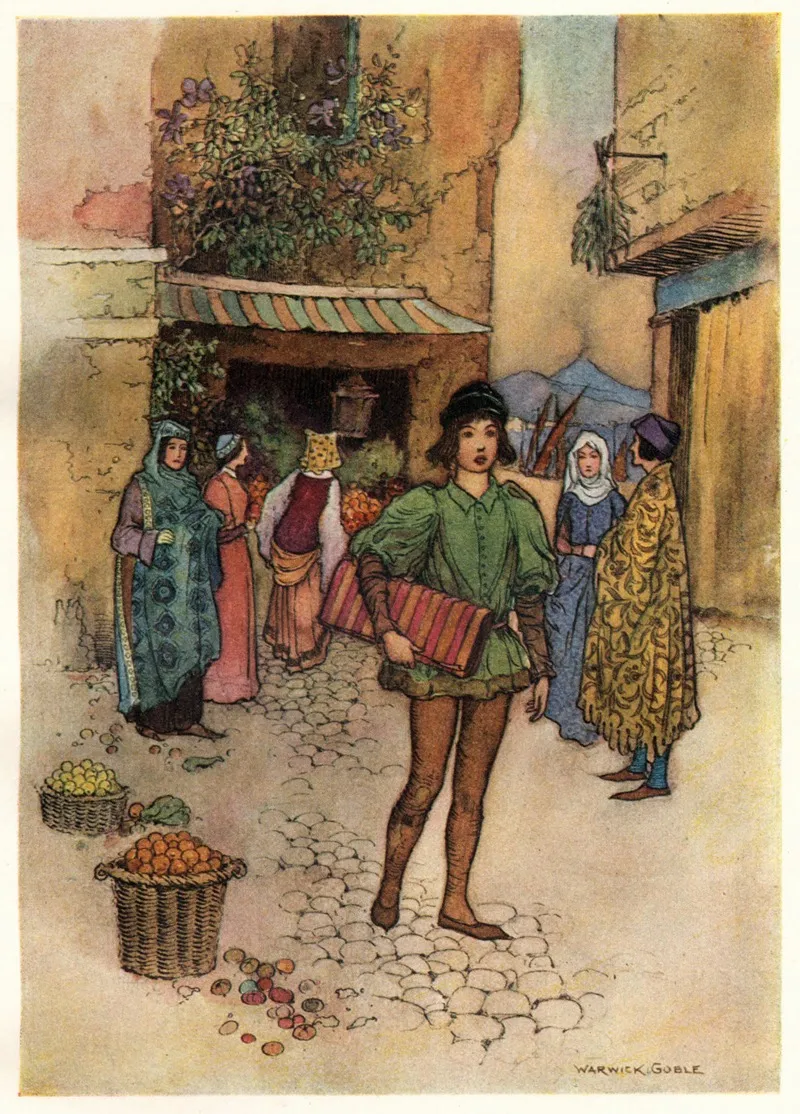 Vardiello With The Cloth by Warwick Goble - Canvas Print
