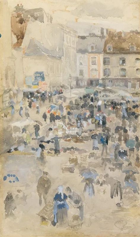 Variations In Violet And Grey Market Place Dieppe 2