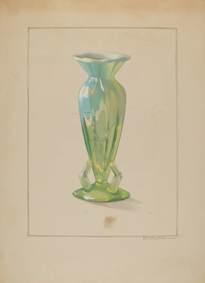 Vase 18 by Elizabeth Dimling - Canvas Print